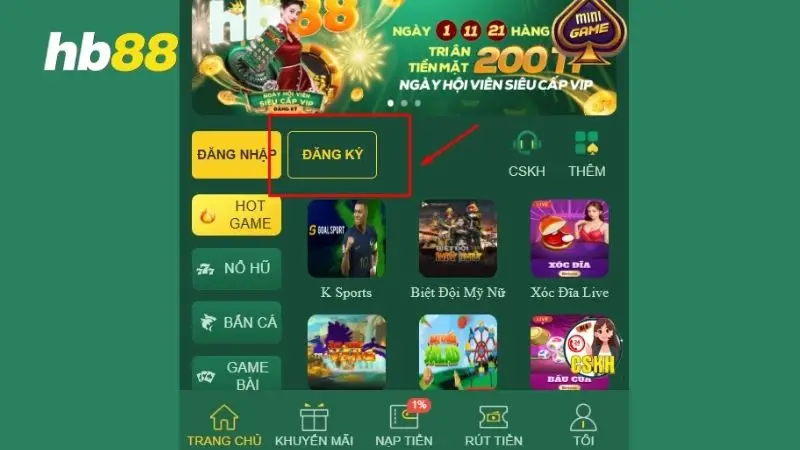 Chọn đăng ký HB88