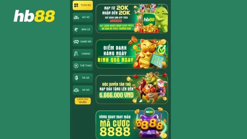 HB88 vô vàn ưu đãi